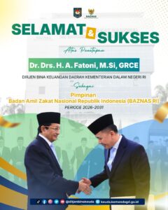 Presiden Prabowo Tunjuk Dirjen Bina Keuangan Daerah Agus Fatoni sebagai Anggota BAZNAS RI